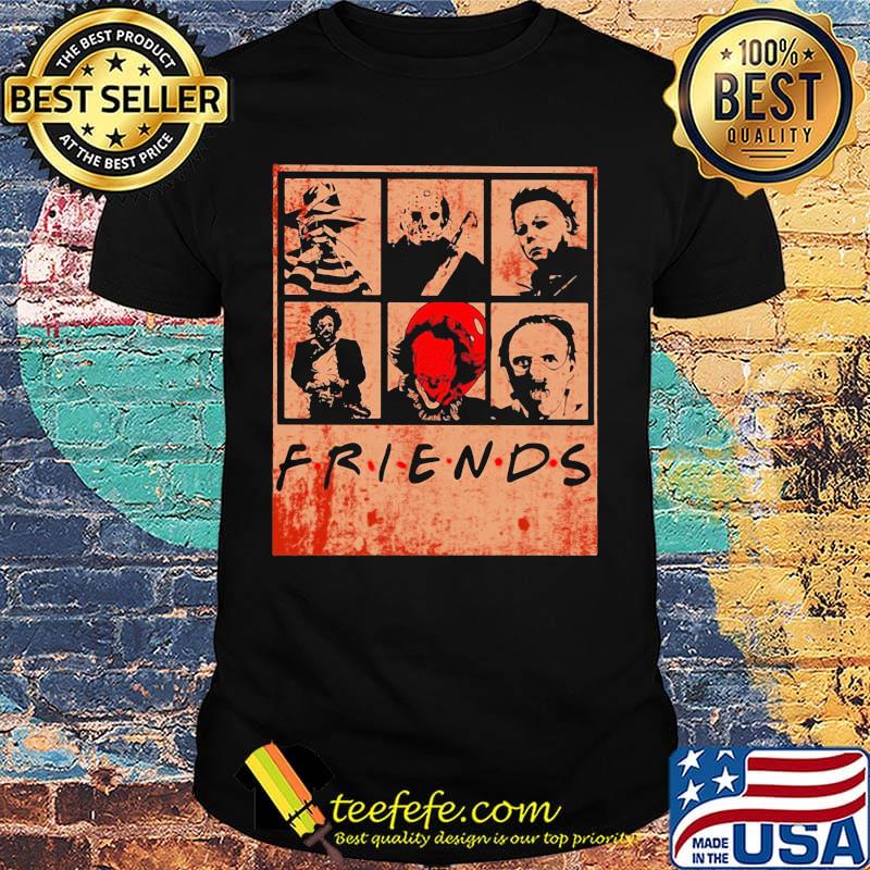 Friends halloween horror characters blood shirt