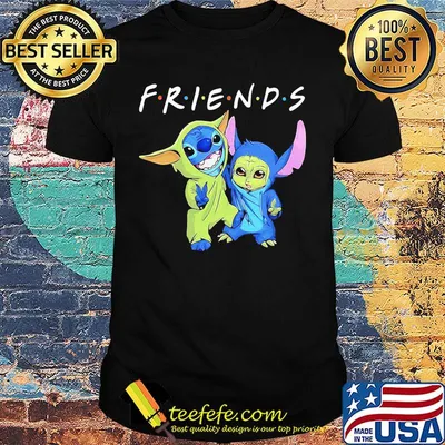 Friends stitch and baby yoda shirt