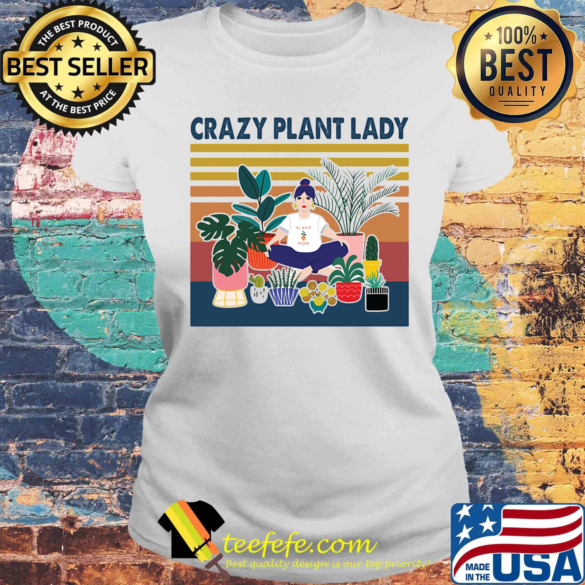 Garden crazy plant lady vintage retro s Laides tee Garden crazy plant lady vintage retro s Laides tee