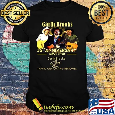 Garth brooks 35th anniversary 1985 2020 thank you for the memories signatures shirt