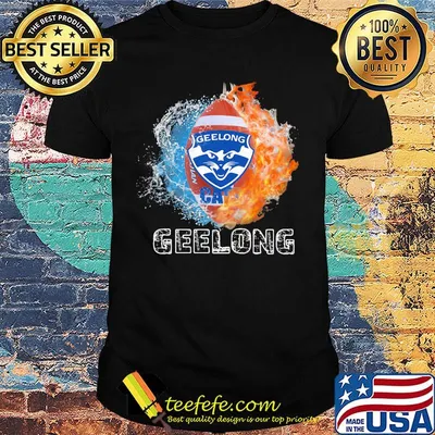 Geelong water and fire football logo shirt