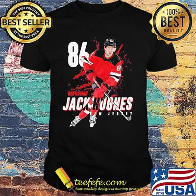 Gentleman jack hughes new jersey 86 shirt
