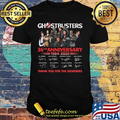 Ghostbusters 36th anniversary 1984 2020 thank you for the memories signatures shirt