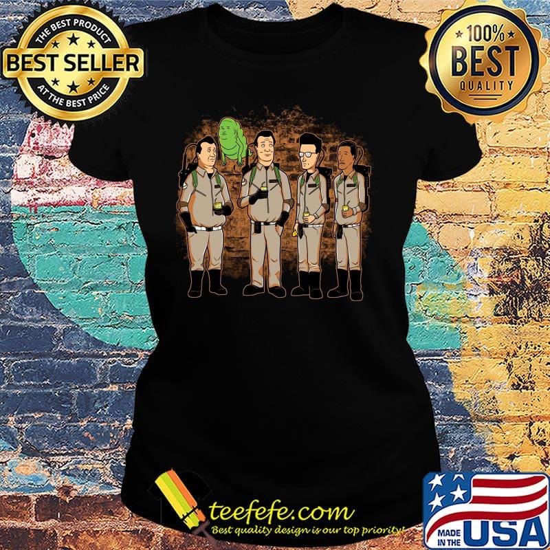 Ghostbusters and king of the hill mashup characters cartoon s Ladies tee Ghostbusters and king of the hill mashup characters cartoon s Ladies tee