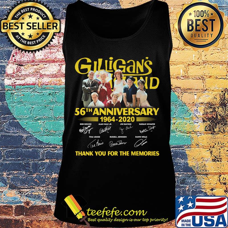 Gilligan's island 56th anniversary 1964 2020 thank you for the memories signatures s Tank top Gilligan's island 56th anniversary 1964 2020 thank you for the memories signatures s Tank top