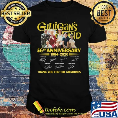 Gilligan's island 56th anniversary 1964 2020 thank you for the memories signatures shirt