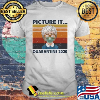 Golden girls mask picture it quarantine 2020 vintage retro shirt