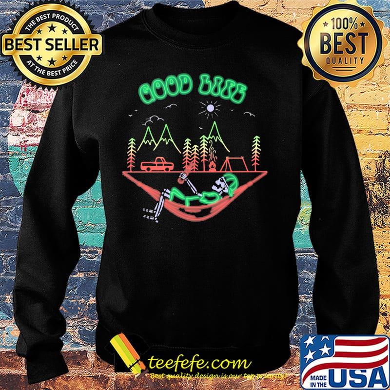 Good life camping skeleton drink beer s Sweater Good life camping skeleton drink beer s Sweater