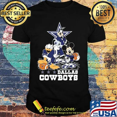 Goofy donald duck and mickey mouse dallas cowboys football shirt