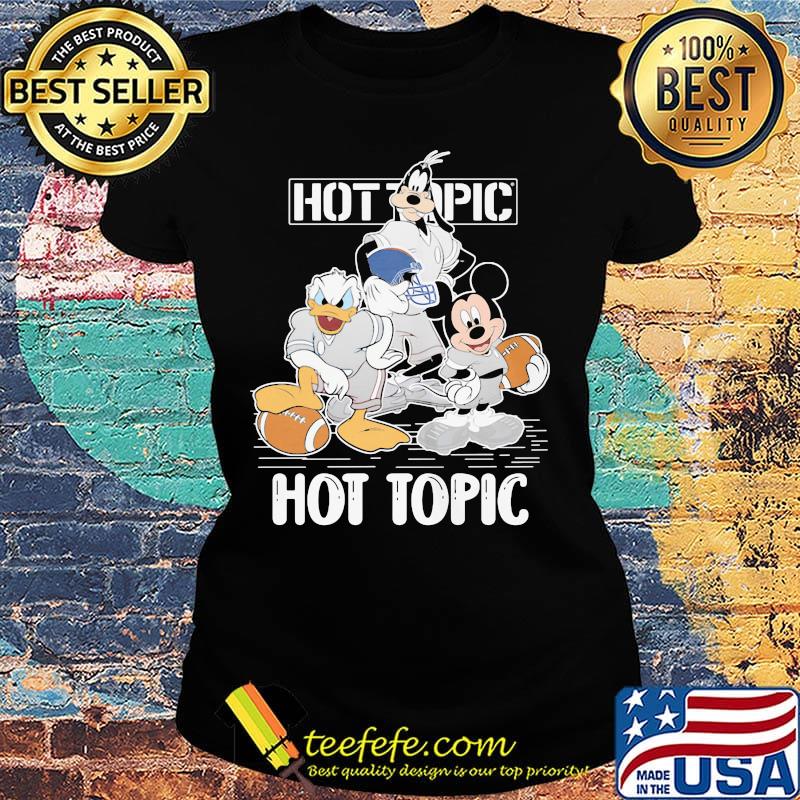 Goofy donald duck and mickey mouse football player hot topic s Ladies tee Goofy donald duck and mickey mouse football player hot topic s Ladies tee
