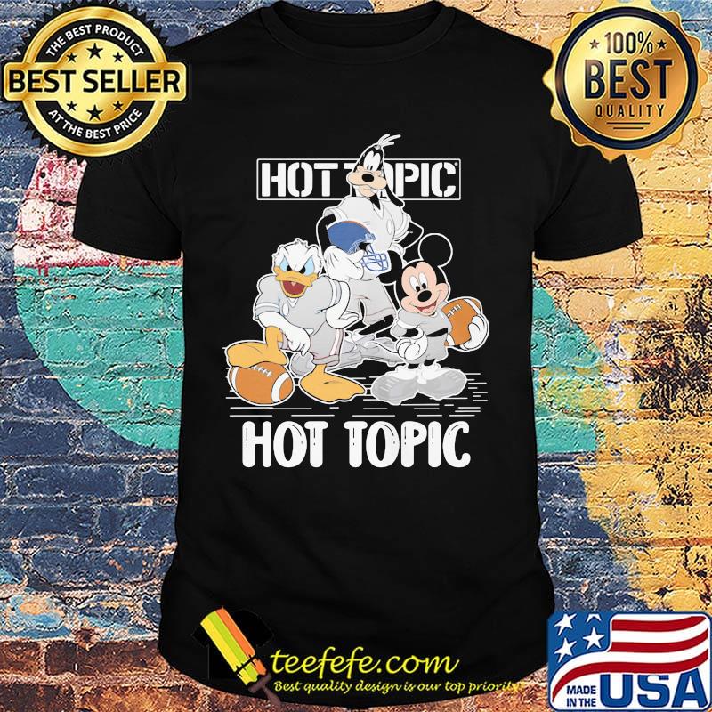 Goofy donald duck and mickey mouse football player hot topic shirt Goofy donald duck and mickey mouse football player hot topic shirt
