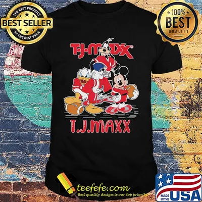 Goofy donald duck and mickey mouse football player tjmaxx shirt