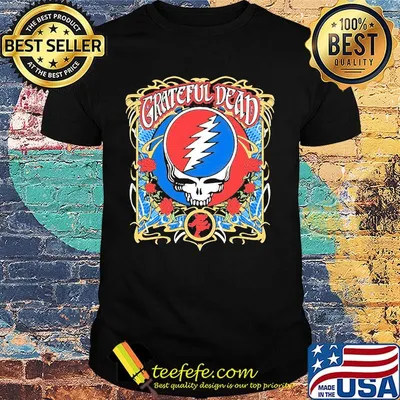 Grateful dead band bear roses shirt