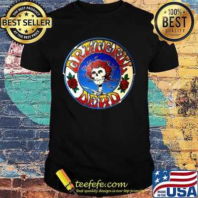 Grateful dead band skull and roses shirt