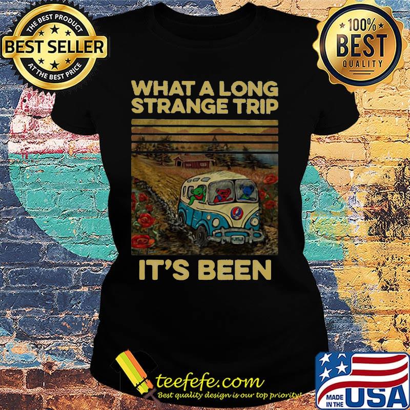 Grateful dead bus bears what a long strange trip it's been vintage retro s Ladies tee Grateful dead bus bears what a long strange trip it's been vintage retro s Ladies tee