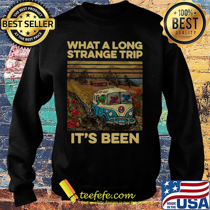 Grateful dead bus bears what a long strange trip it's been vintage retro s Sweater Grateful dead bus bears what a long strange trip it's been vintage retro s Sweater