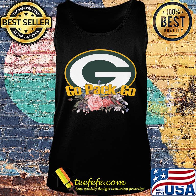 Green bay packer go pack go flowers s Tank top Green bay packer go pack go flowers s Tank top