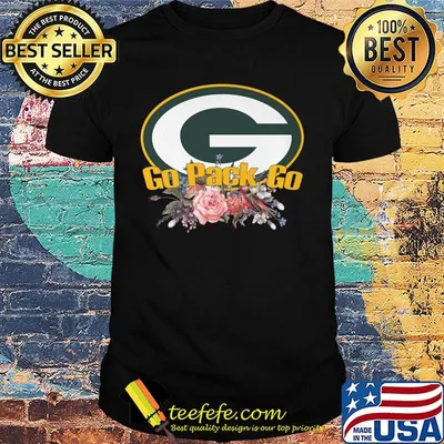 Green bay packer go pack go flowers shirt