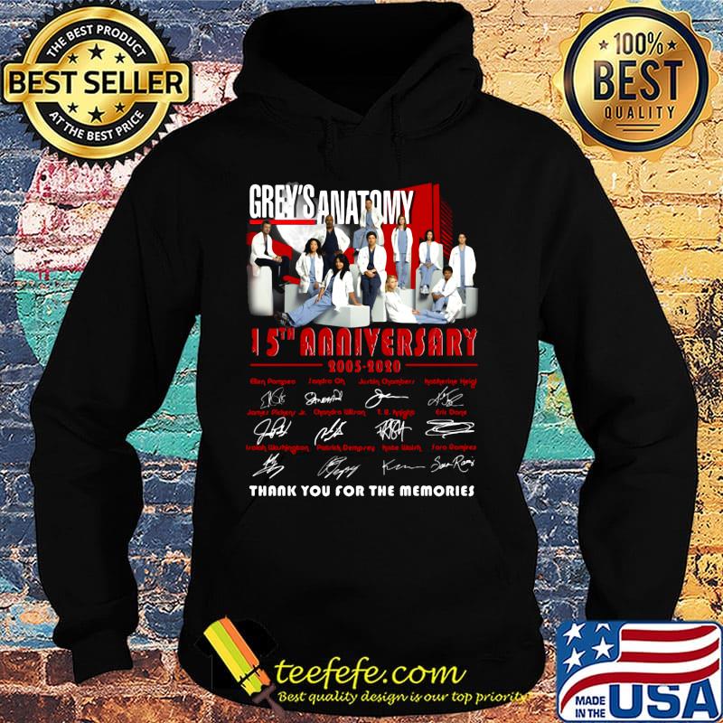 Grey's anatomy movie 15th anniversary 2005 2020 thank you for the memories signatures s Hoodie Grey's anatomy movie 15th anniversary 2005 2020 thank you for the memories signatures s Hoodie