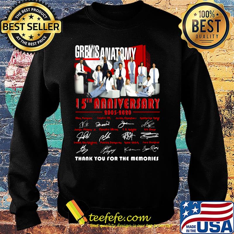 Grey's anatomy movie 15th anniversary 2005 2020 thank you for the memories signatures s Sweater Grey's anatomy movie 15th anniversary 2005 2020 thank you for the memories signatures s Sweater
