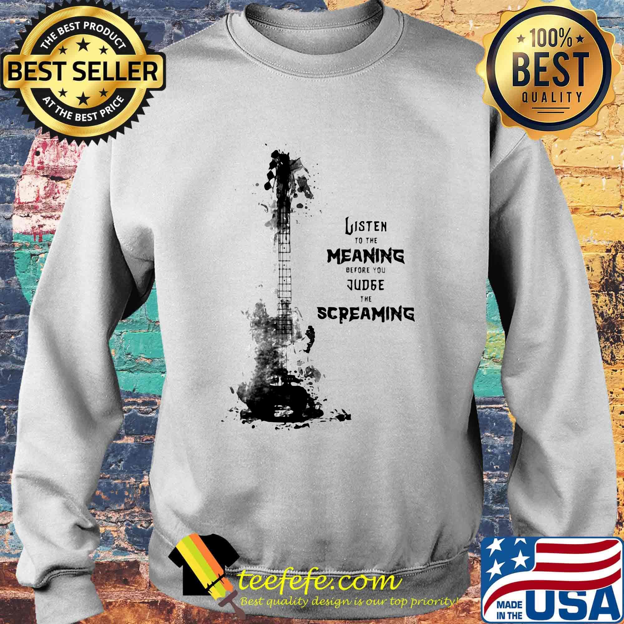 Guitar listen to the meaning before you judge the screaming s Sweater Guitar listen to the meaning before you judge the screaming s Sweater