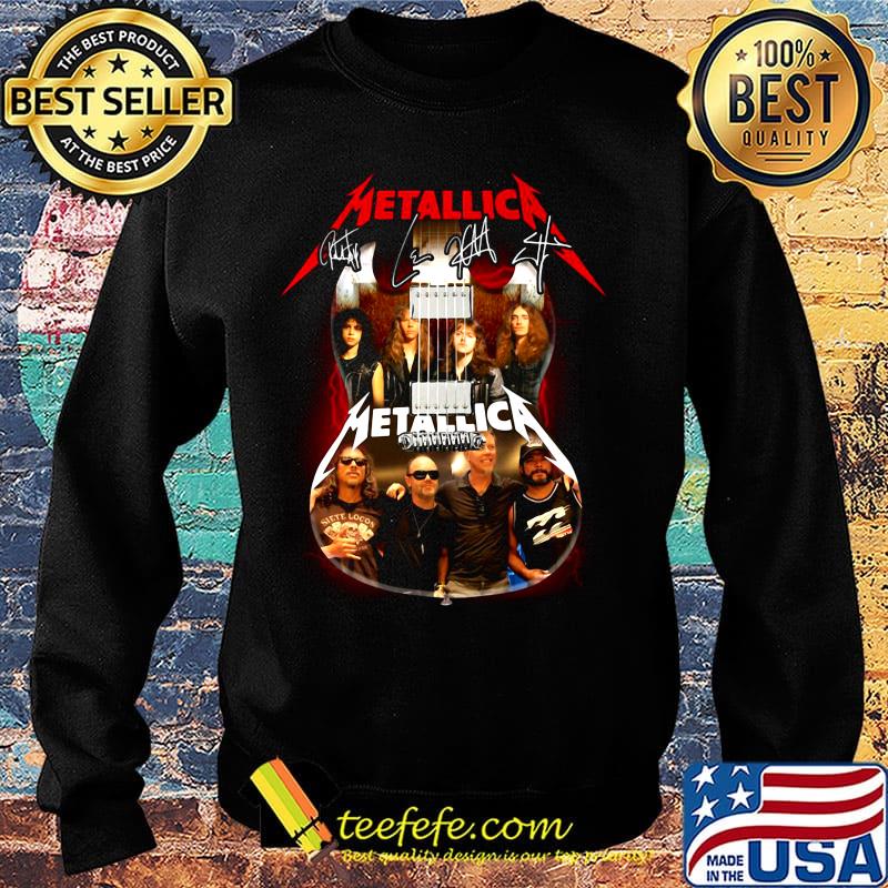 Guitar metallica band members signatures s Sweater Guitar metallica band members signatures s Sweater