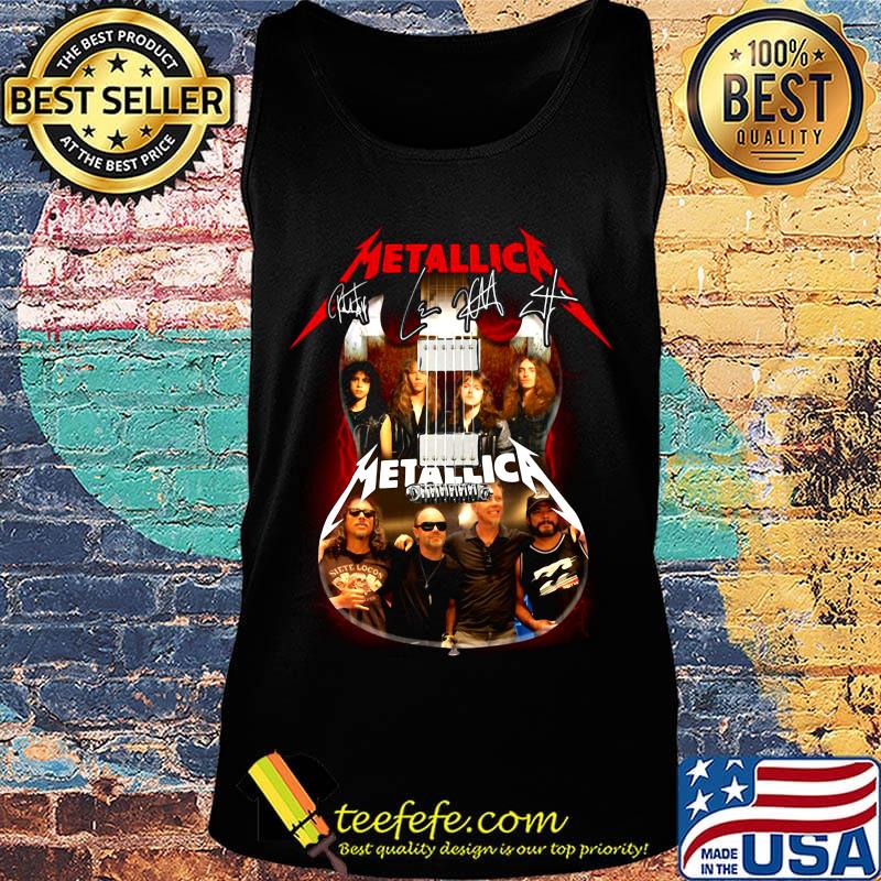 Guitar metallica band members signatures s Tank top Guitar metallica band members signatures s Tank top