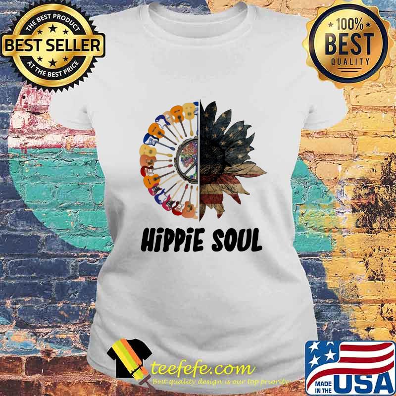 Guitar sunflower hippie soul american flag independence day s Laides tee Guitar sunflower hippie soul american flag independence day s Laides tee