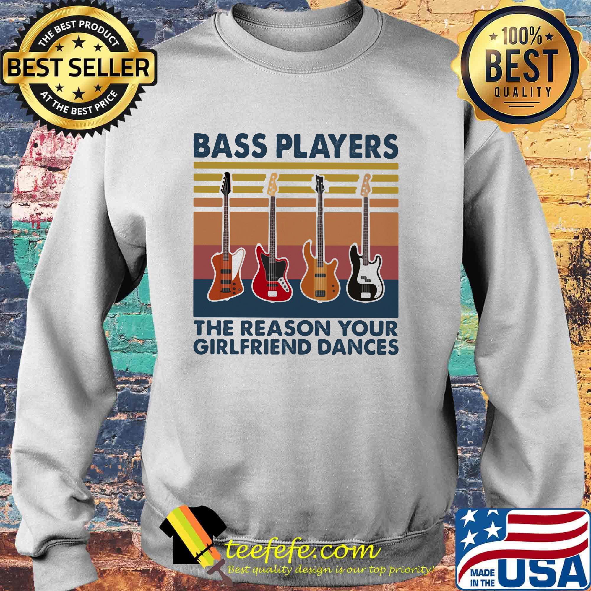 Guitars bass players the reason your girlfriend dances vintage retro s Sweater Guitars bass players the reason your girlfriend dances vintage retro s Sweater