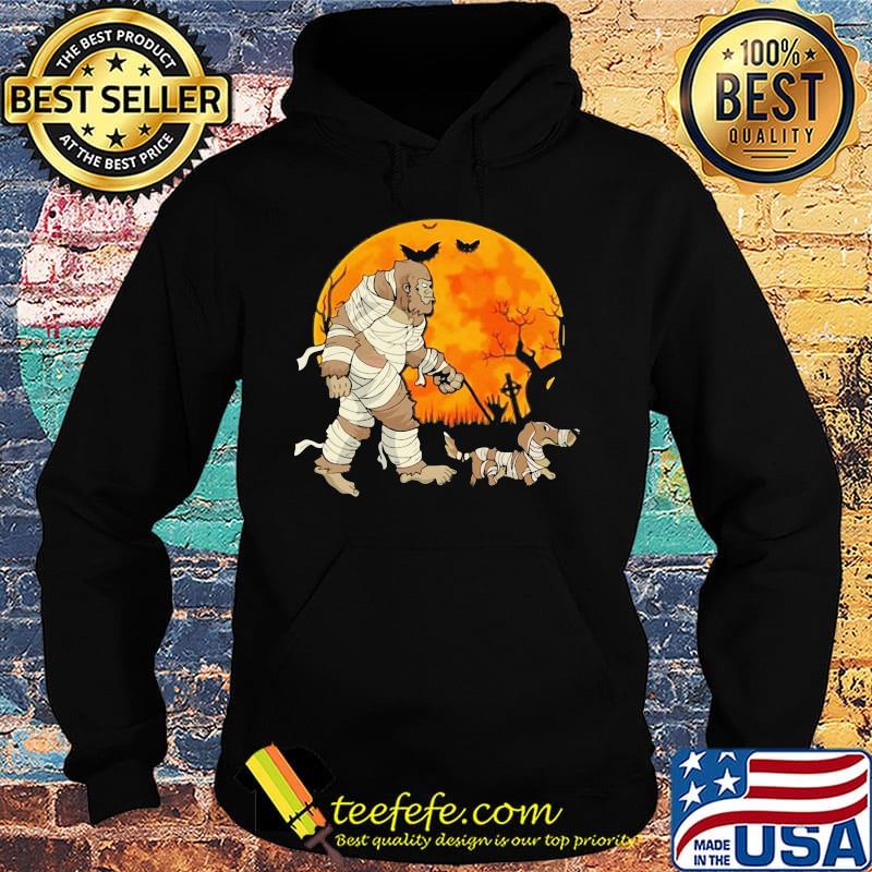 Halloween bigfoot and dachshund moon bat s Hoodie Halloween bigfoot and dachshund moon bat s Hoodie
