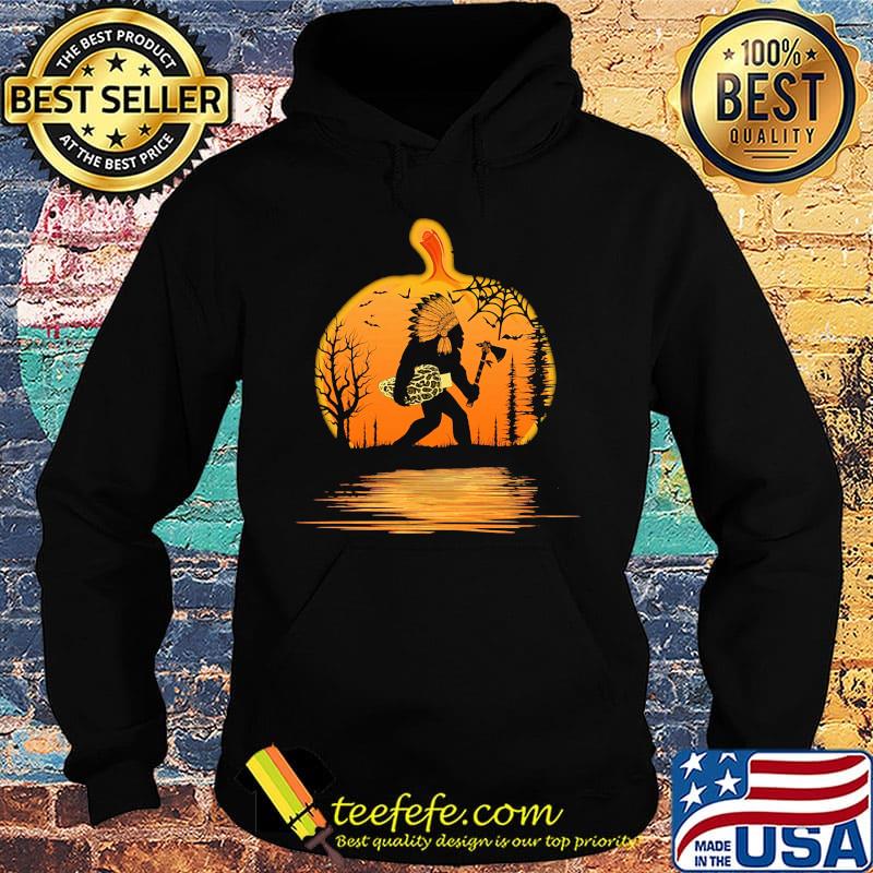 Halloween bigfoot native hold mushroom pumpkin s Hoodie Halloween bigfoot native hold mushroom pumpkin s Hoodie