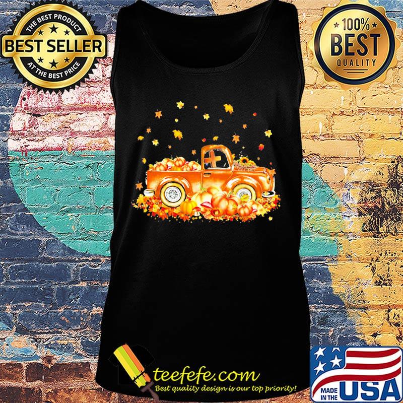 Halloween car pumpkin maple leaves s Tank top Halloween car pumpkin maple leaves s Tank top