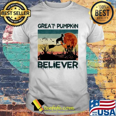 Halloween cat great pumpkin believer vintage shirt
