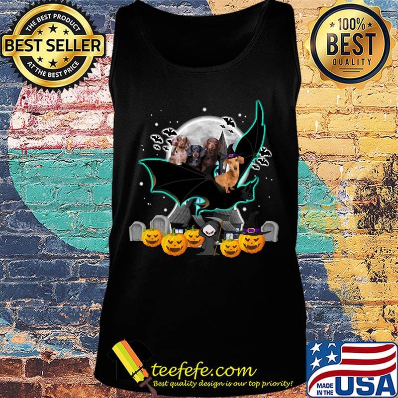 Halloween dachshund bat and pumpkins moon s Tank top Halloween dachshund bat and pumpkins moon s Tank top