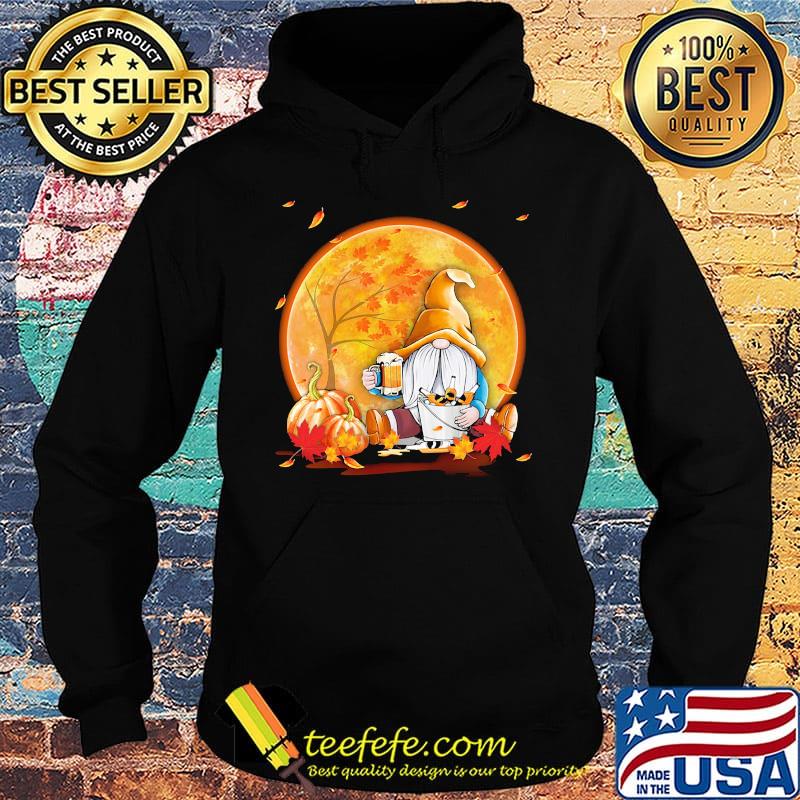 Halloween gnomes drink beer pumpkin maple leaves s Hoodie Halloween gnomes drink beer pumpkin maple leaves s Hoodie