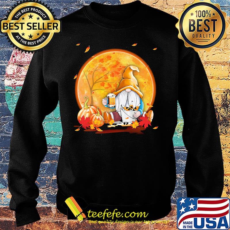 Halloween gnomes drink beer pumpkin maple leaves s Sweater Halloween gnomes drink beer pumpkin maple leaves s Sweater