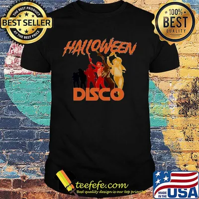 Halloween horror characters disco shirt