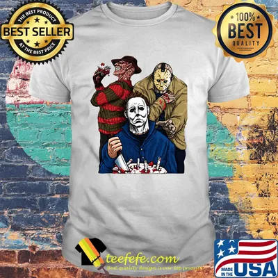 Halloween horror characters  freddy krueger jason voorhees and michael myers shirt