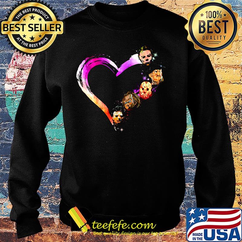 Halloween horror characters heart s Sweater Halloween horror characters heart s Sweater