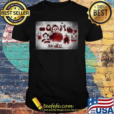 Halloween horror characters myers team hell shirt