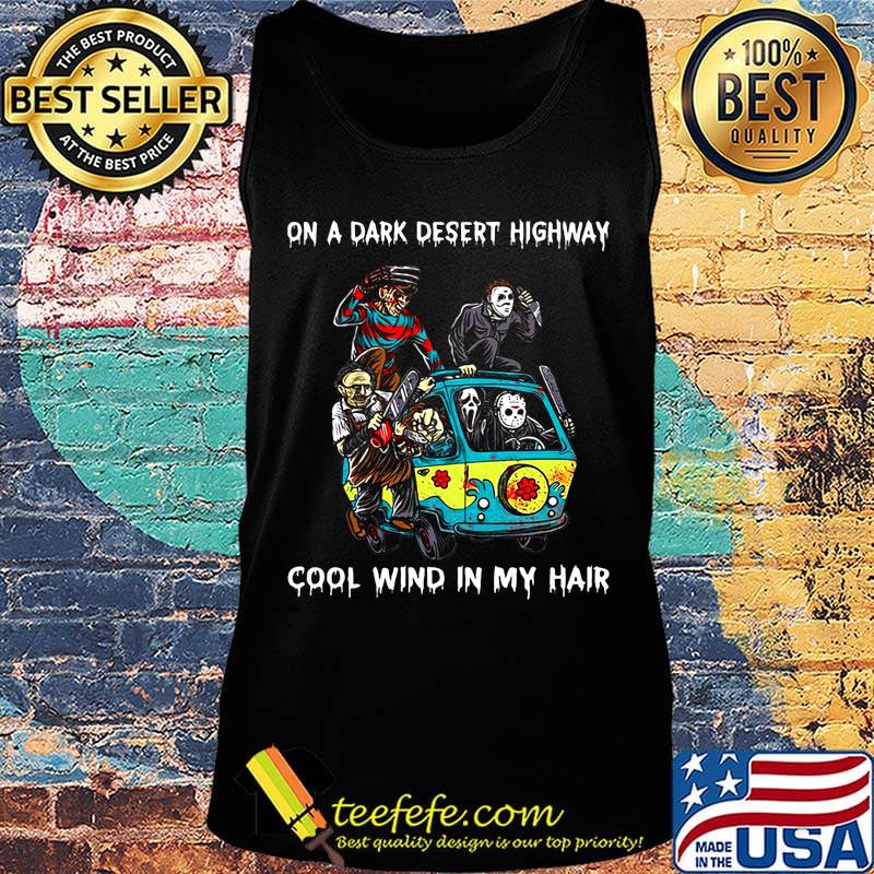 Halloween horror characters on a dark desert highway cool wind in my hair s Tank top Halloween horror characters on a dark desert highway cool wind in my hair s Tank top
