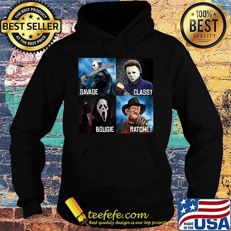 Halloween horror characters savage classy bougie ratchet art s Hoodie Halloween horror characters savage classy bougie ratchet art s Hoodie