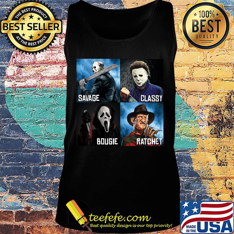 Halloween horror characters savage classy bougie ratchet art s Tank top Halloween horror characters savage classy bougie ratchet art s Tank top