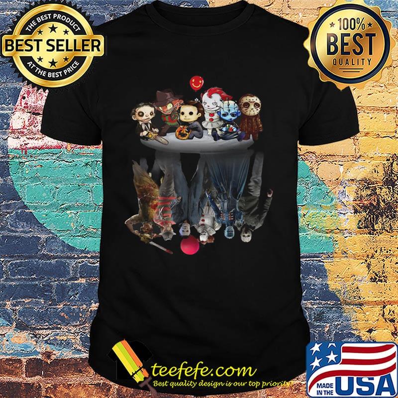 Halloween horror characters water reflection shirt Halloween horror characters water reflection shirt