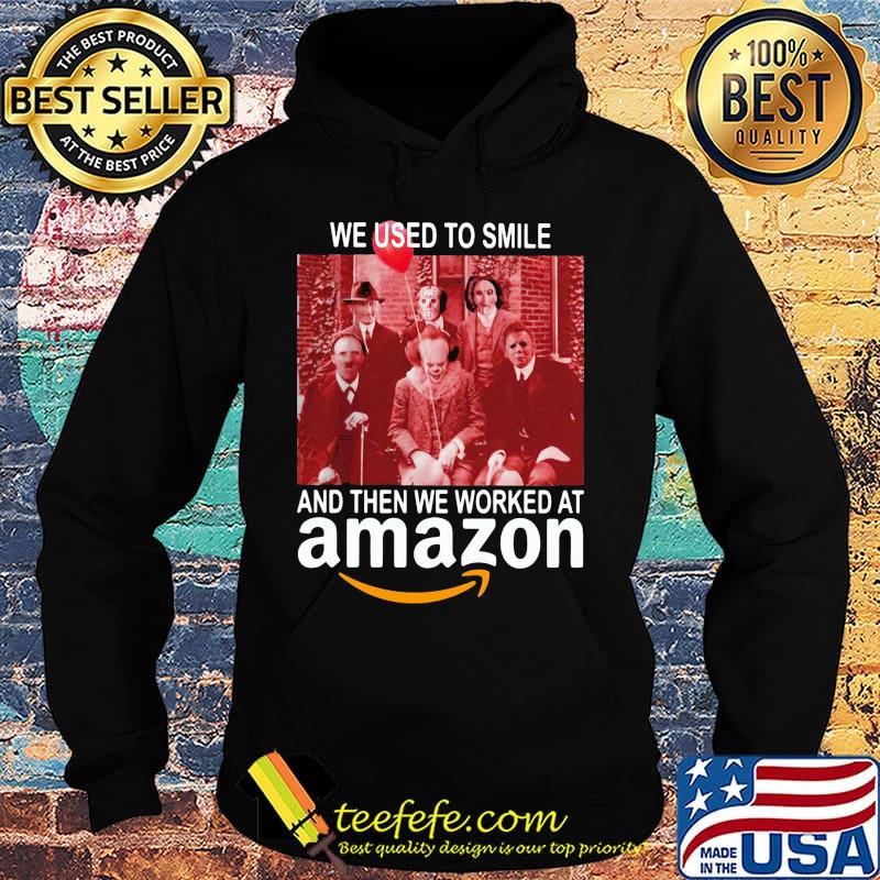 Halloween horror characters we used to smile and then we worked at amazon s Hoodie Halloween horror characters we used to smile and then we worked at amazon s Hoodie