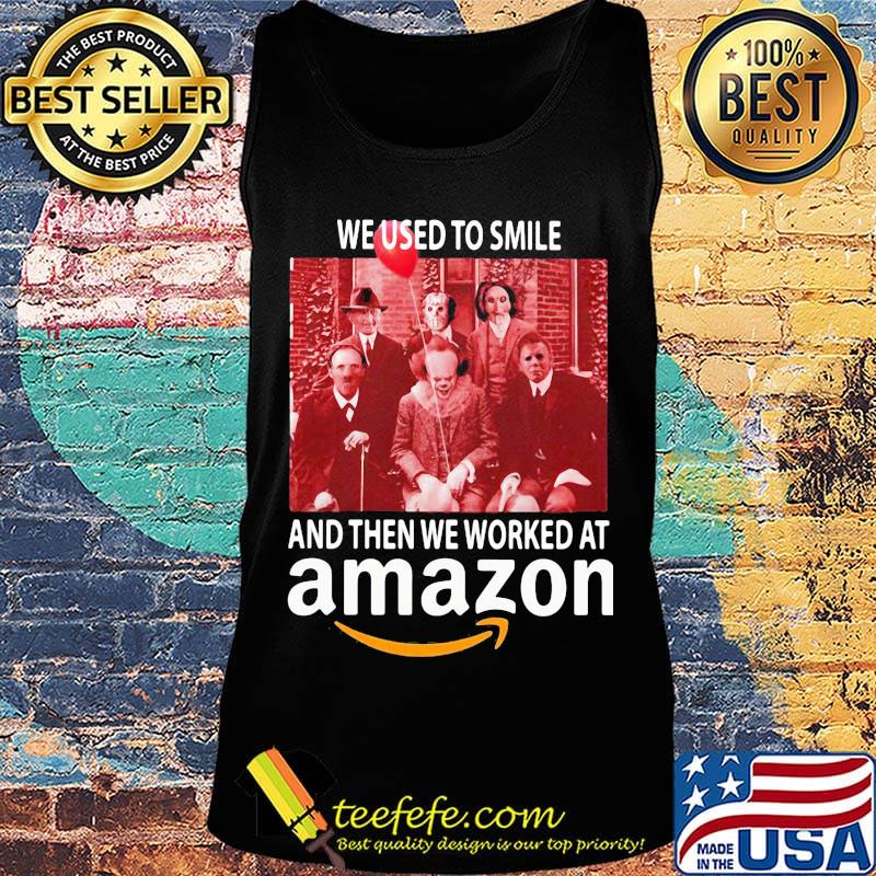 Halloween horror characters we used to smile and then we worked at amazon s Tank top Halloween horror characters we used to smile and then we worked at amazon s Tank top