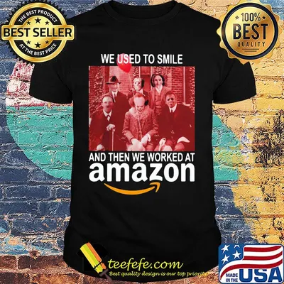 Halloween horror characters we used to smile and then we worked at amazon shirt