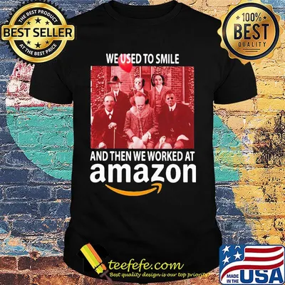 Halloween horror characters we used to smile and then we worked at amazon shirt