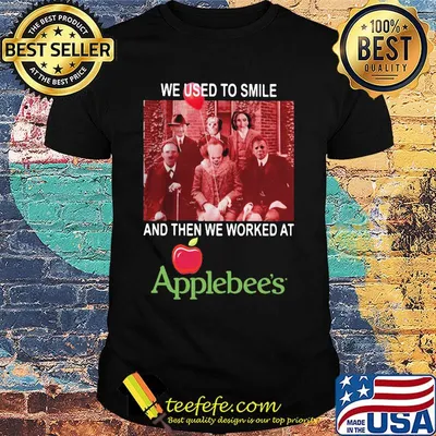Halloween horror characters we used to smile and then we worked at applebee's shirt