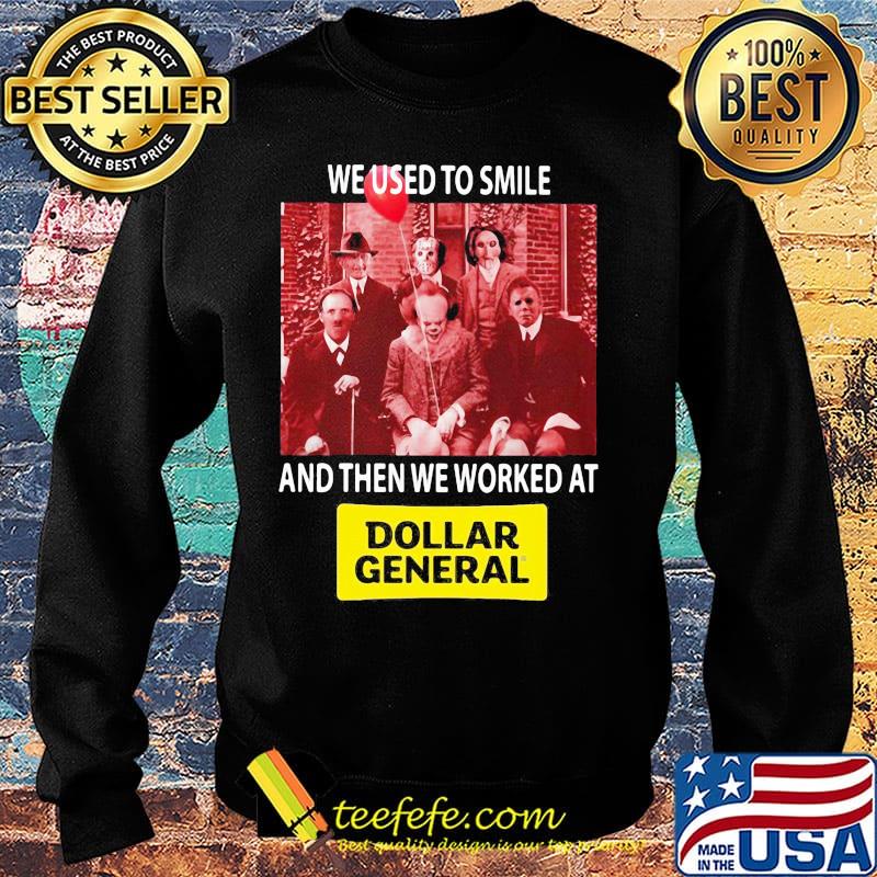 Halloween horror characters we used to smile and then we worked at dollar genral s Sweater Halloween horror characters we used to smile and then we worked at dollar genral s Sweater